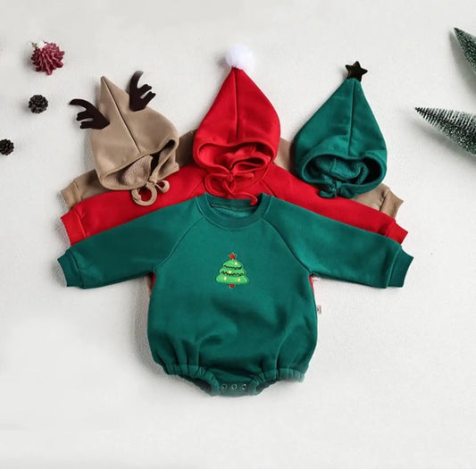 One Piece Embroidery Santa Clause Baby Clothing
